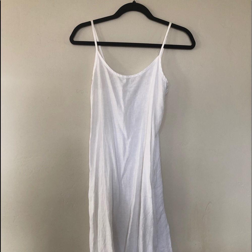 Allen Allen linen spaghetti strap dress/slip